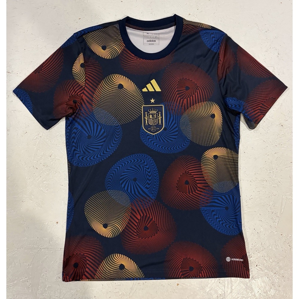 Adidas Spain 2022 World Cup Pre-Match Jersey Training Shirt HF1421 Size M Slim